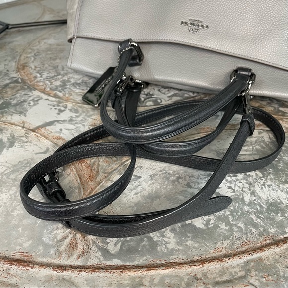 Coach Colorblock Mixed Leather Fulton 25006 DK/Heather Gray Black $350 - Picture 6 of 13